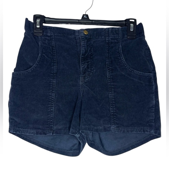 Vintage American Apparel Corduroy Cord Short Size 29 Blue Retro 70s Style Zip Up - Picture 1 of 8